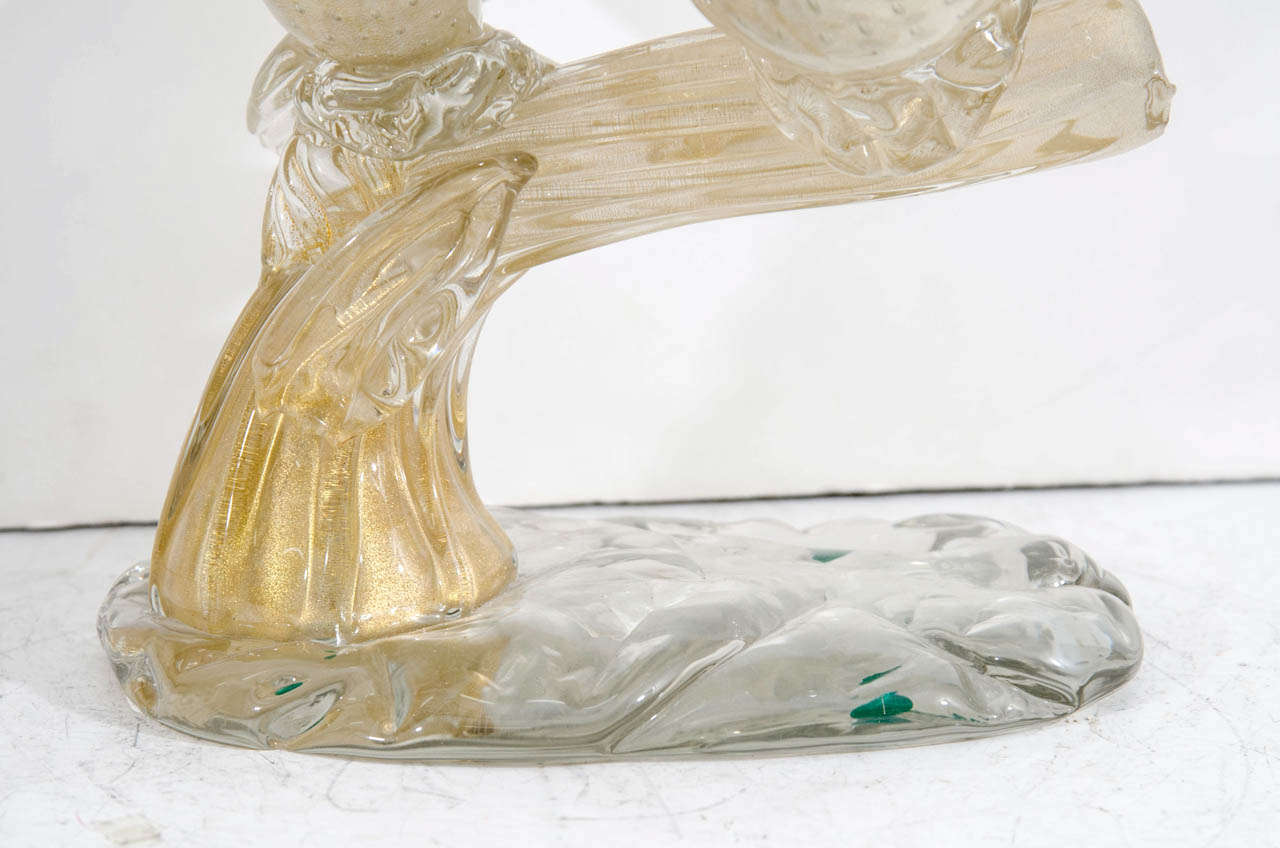 Mid-Century Modern A Mid Century Barovier and Toso Murano Glass Bird Sculpture