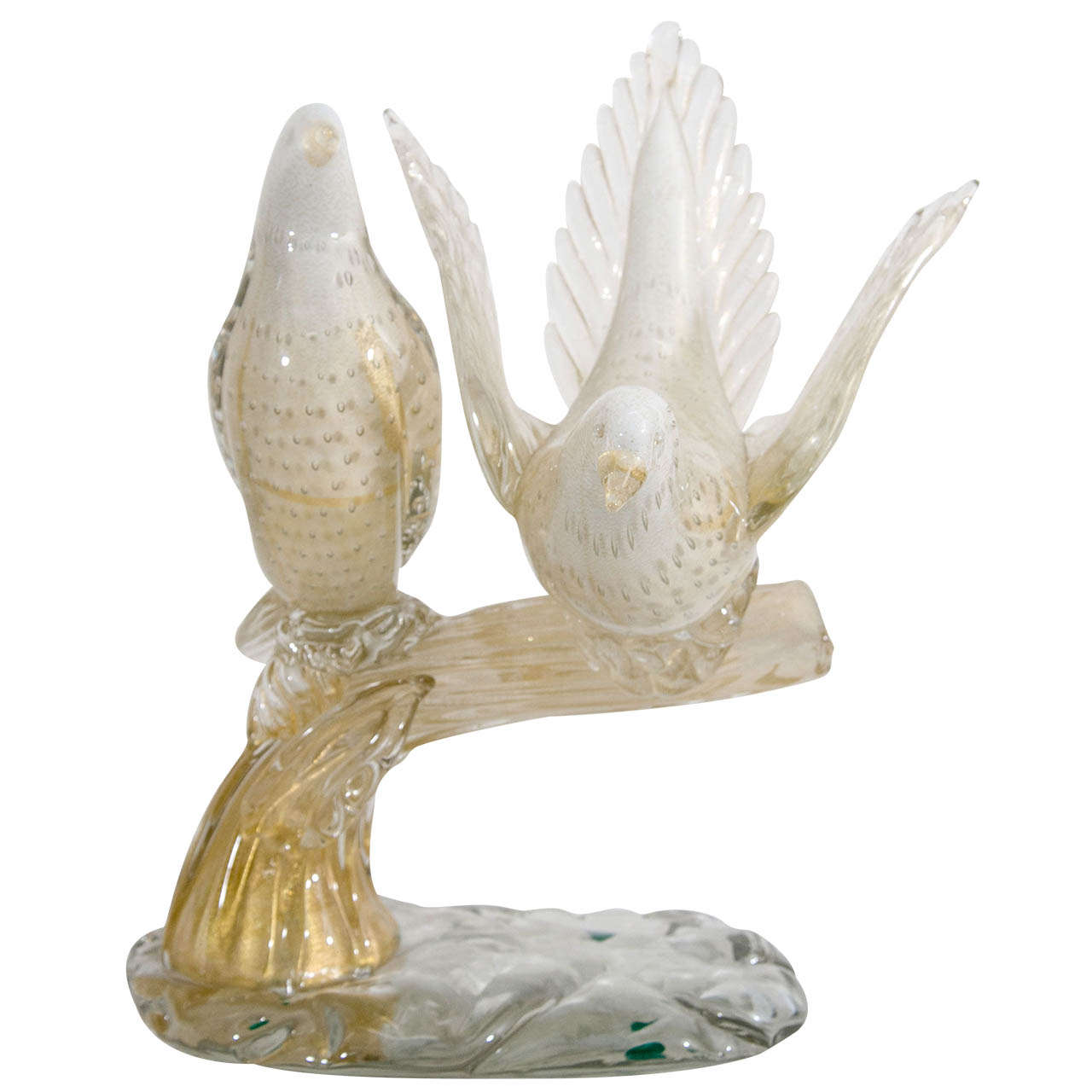 A Mid Century Barovier and Toso Murano Glass Bird Sculpture