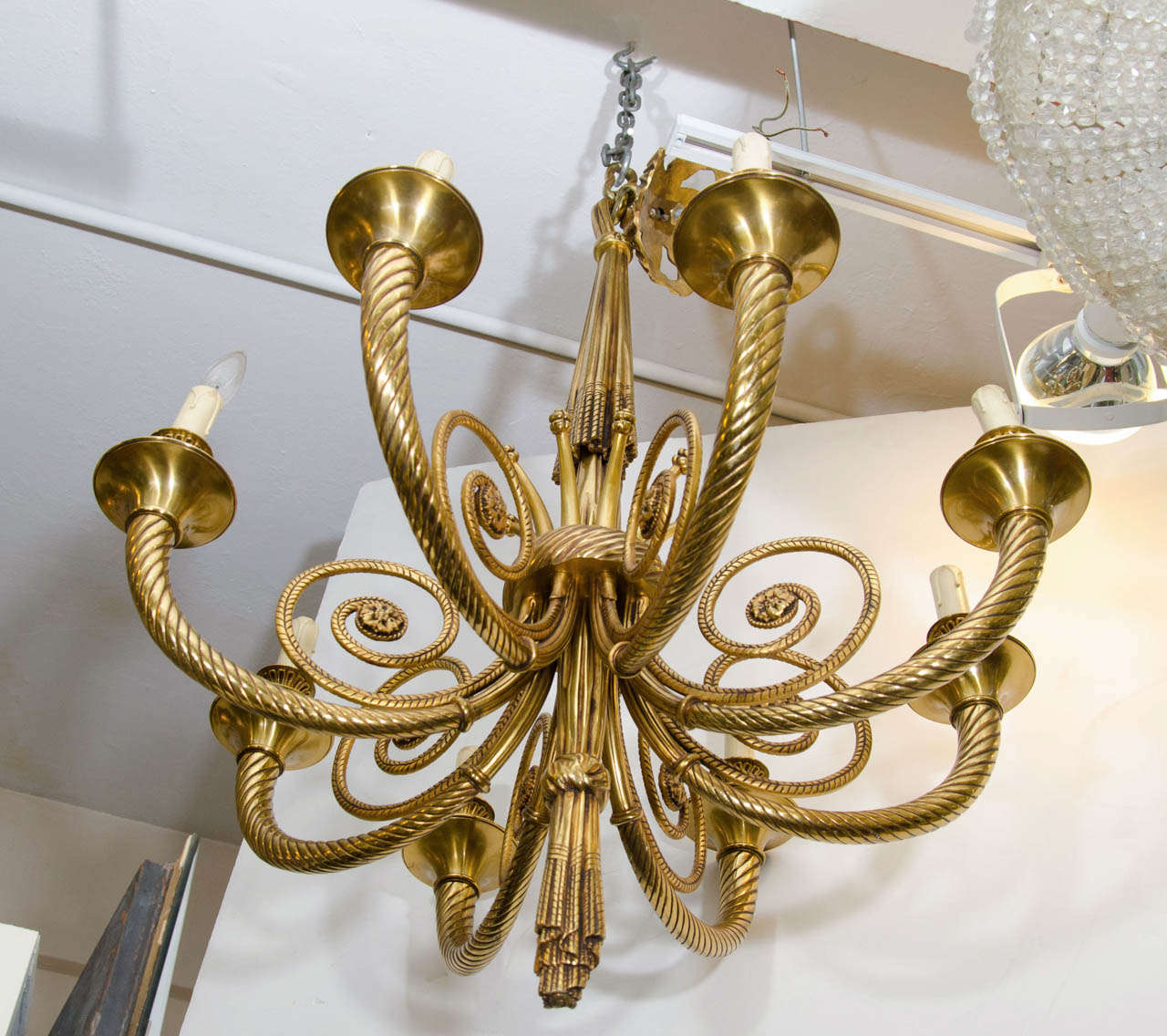 Neoclassical Style Eight-Light Bronze Chandelier 4