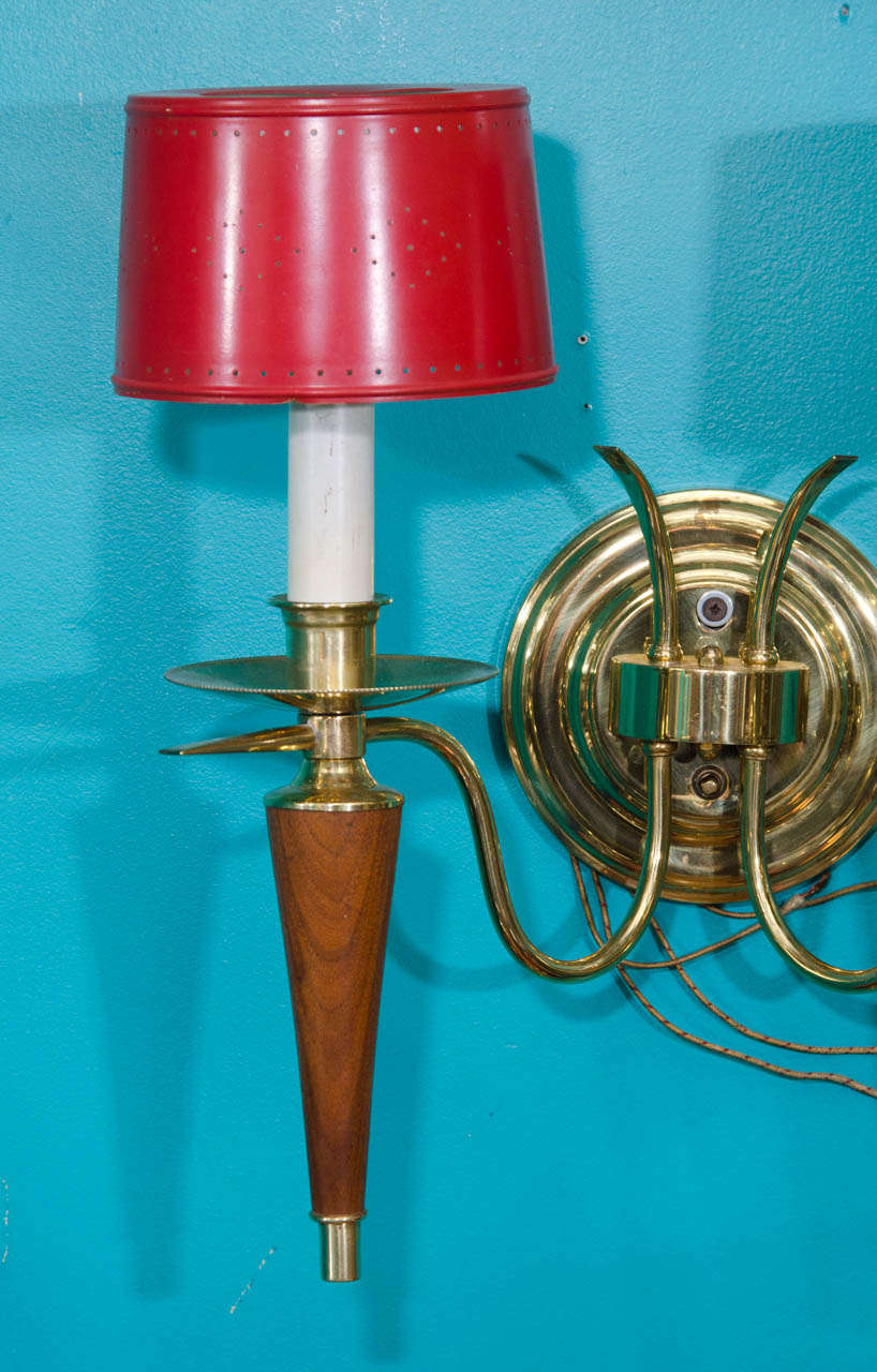 Mid-Century Modern Mid Century Set of Three Wall Sconces