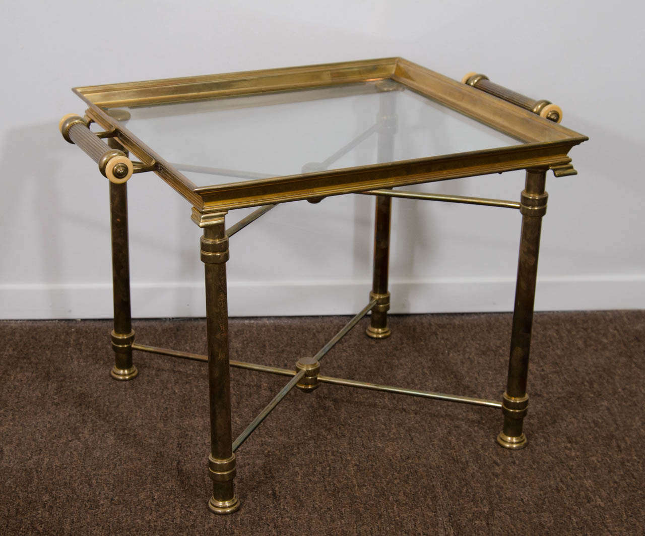 A Mid Century Brass Butler's Table by Chapman