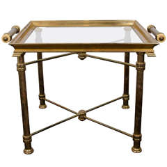 A Mid Century Brass Butler's Table by Chapman
