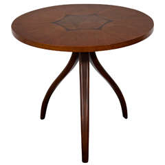 A Mid Century Inlaid Tripod Gueridon Table by Drexel