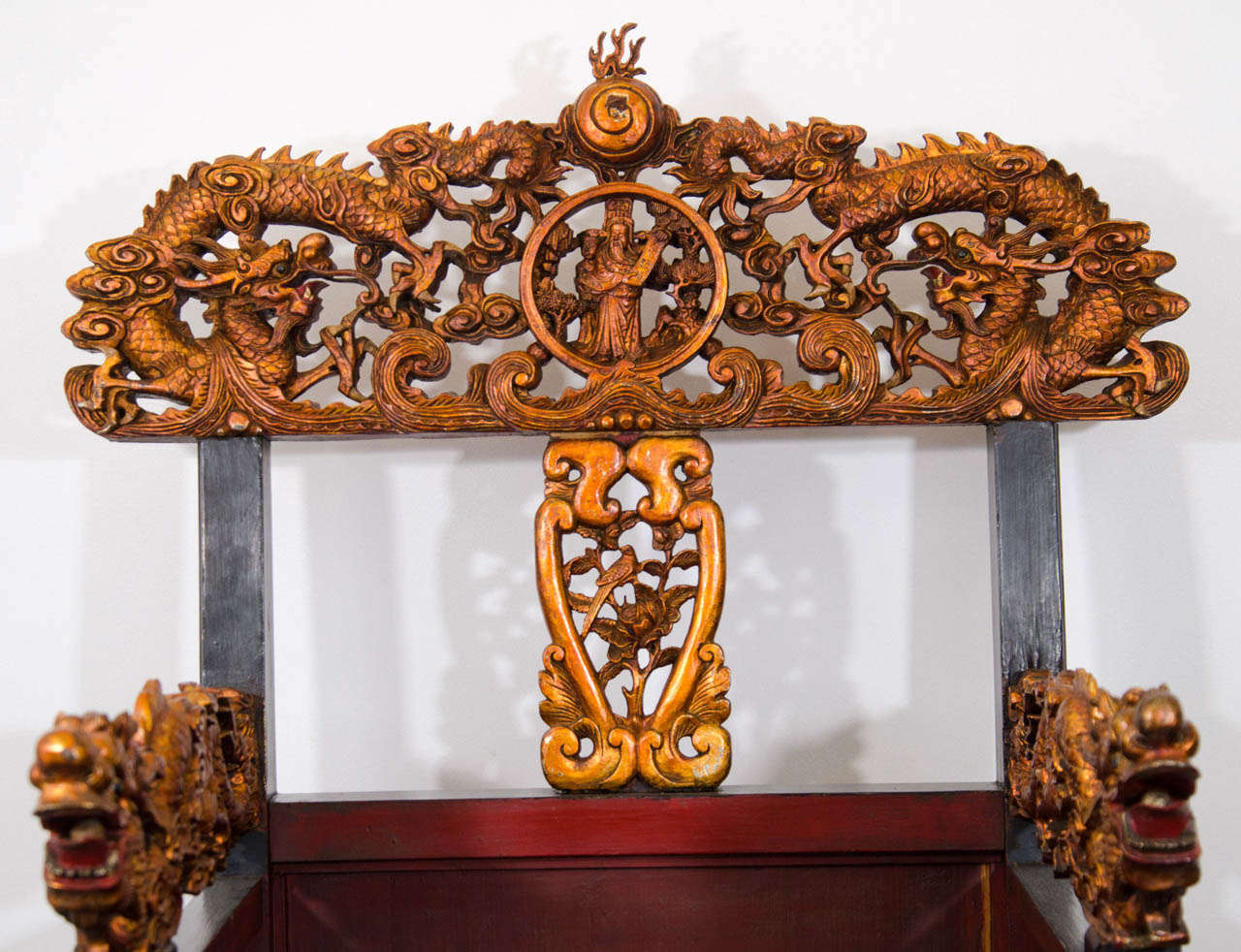 carved wood throne chair