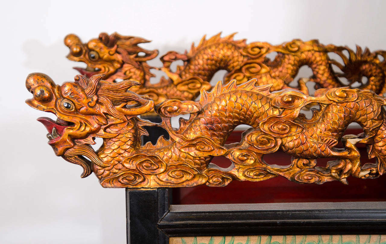 An Early 19th Century Carved Wood Chinese Throne Chair 2