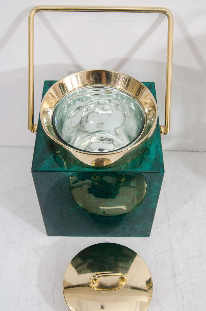 20th Century A Mid Century Aldo Tura Ice Bucket and Bar Tool Set
