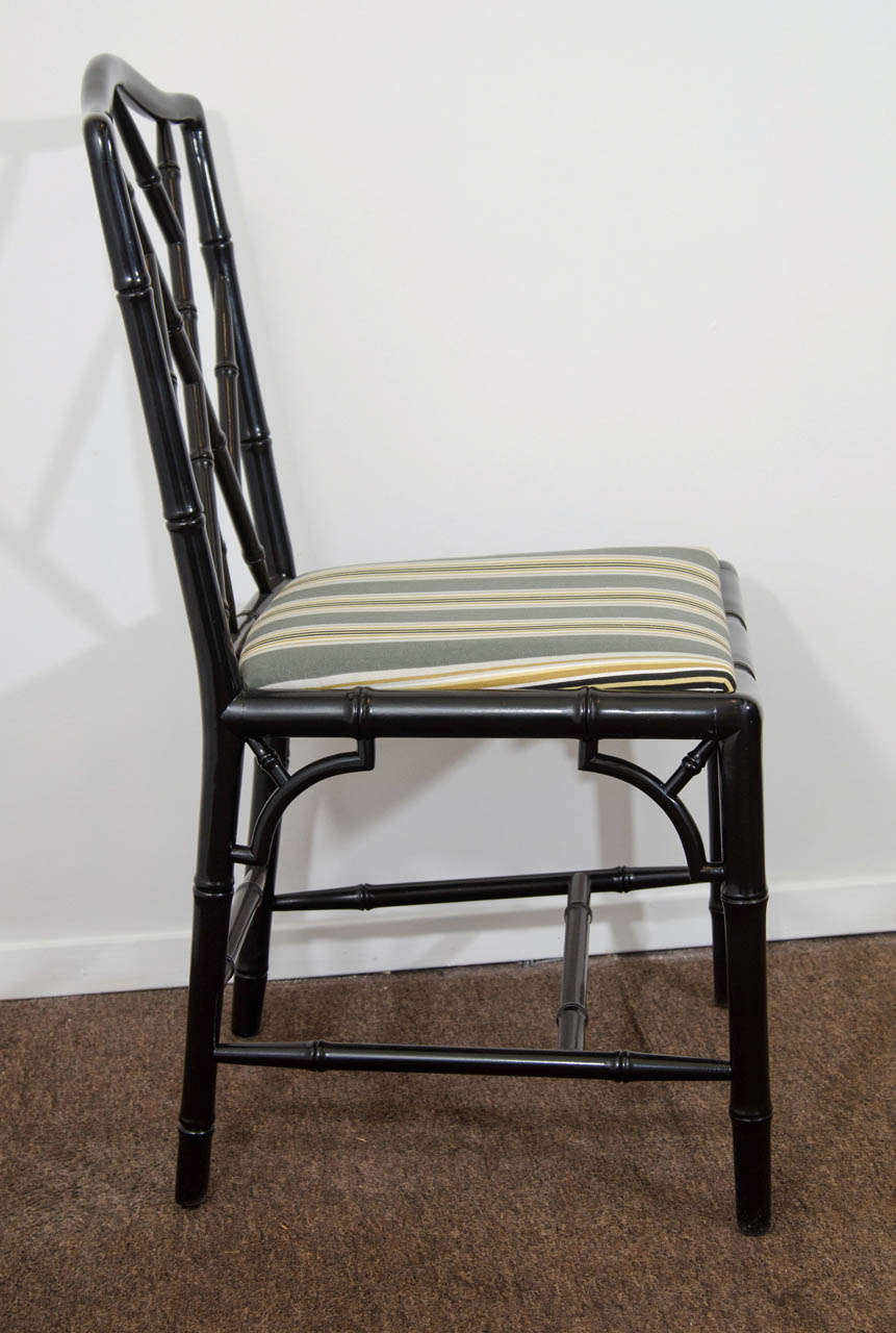 20th Century Mid Century Set of Six Chinese Chippendale Dining Chairs