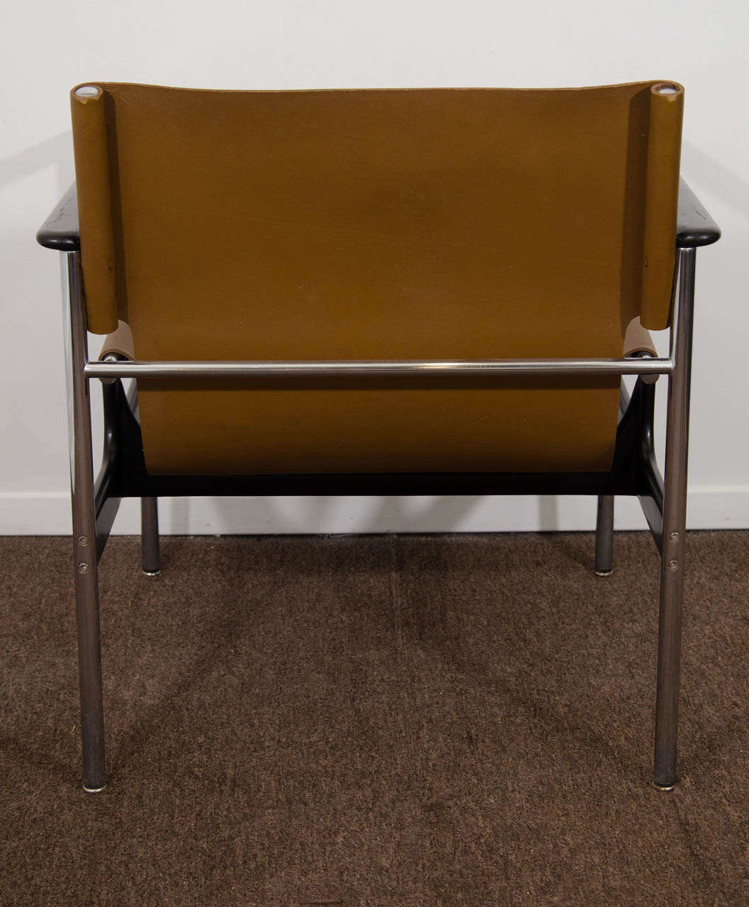 20th Century A Mid Century Pair of Charles Pollock for Knoll Sling Armchairs