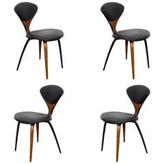 A Mid Century Set of Four Dining or Side Chairs by Norman Cherner