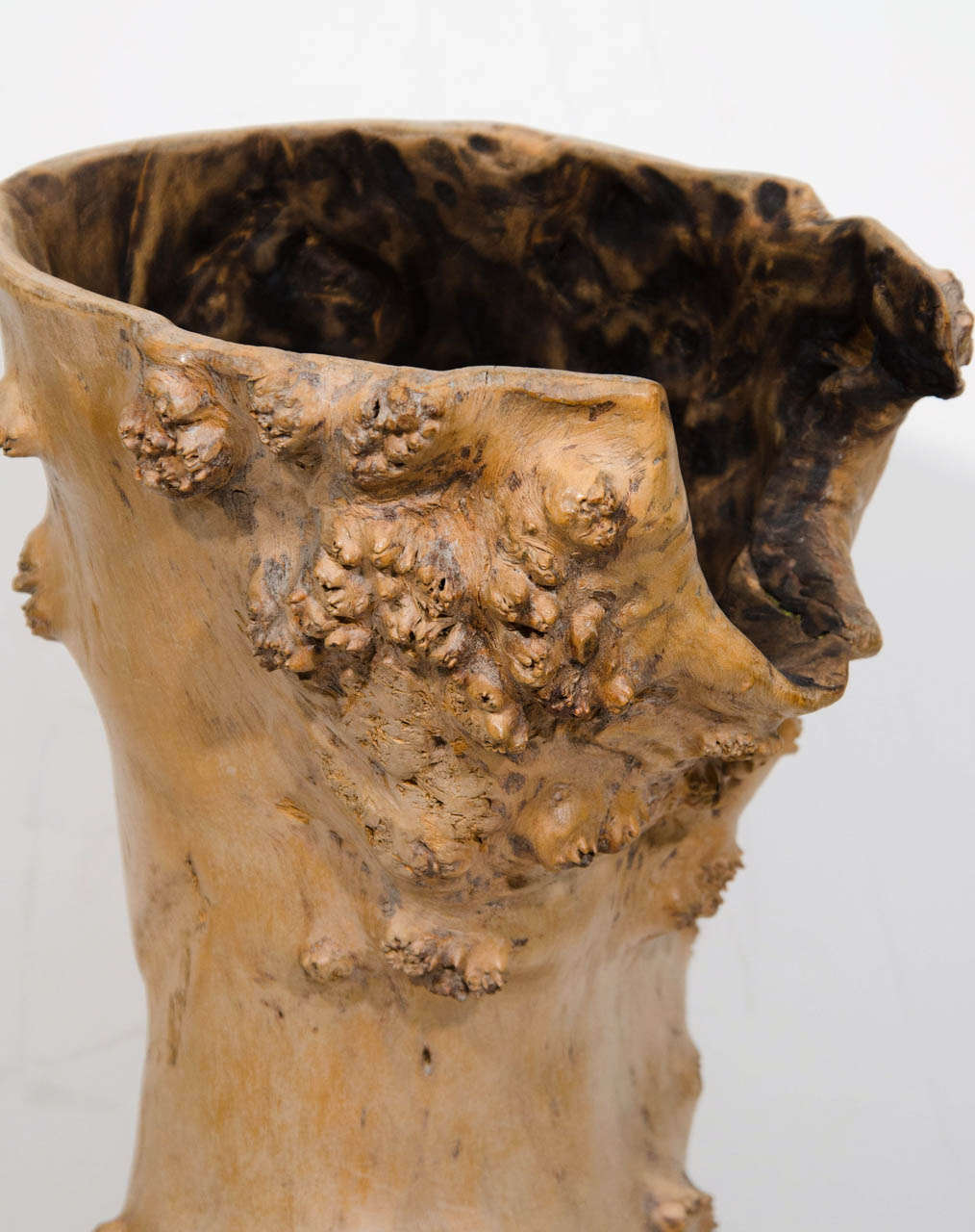 A Meiji Period Ikebana Bleached Willow Wood Flower Vase For Sale at 1stDibs wood ikebana vase