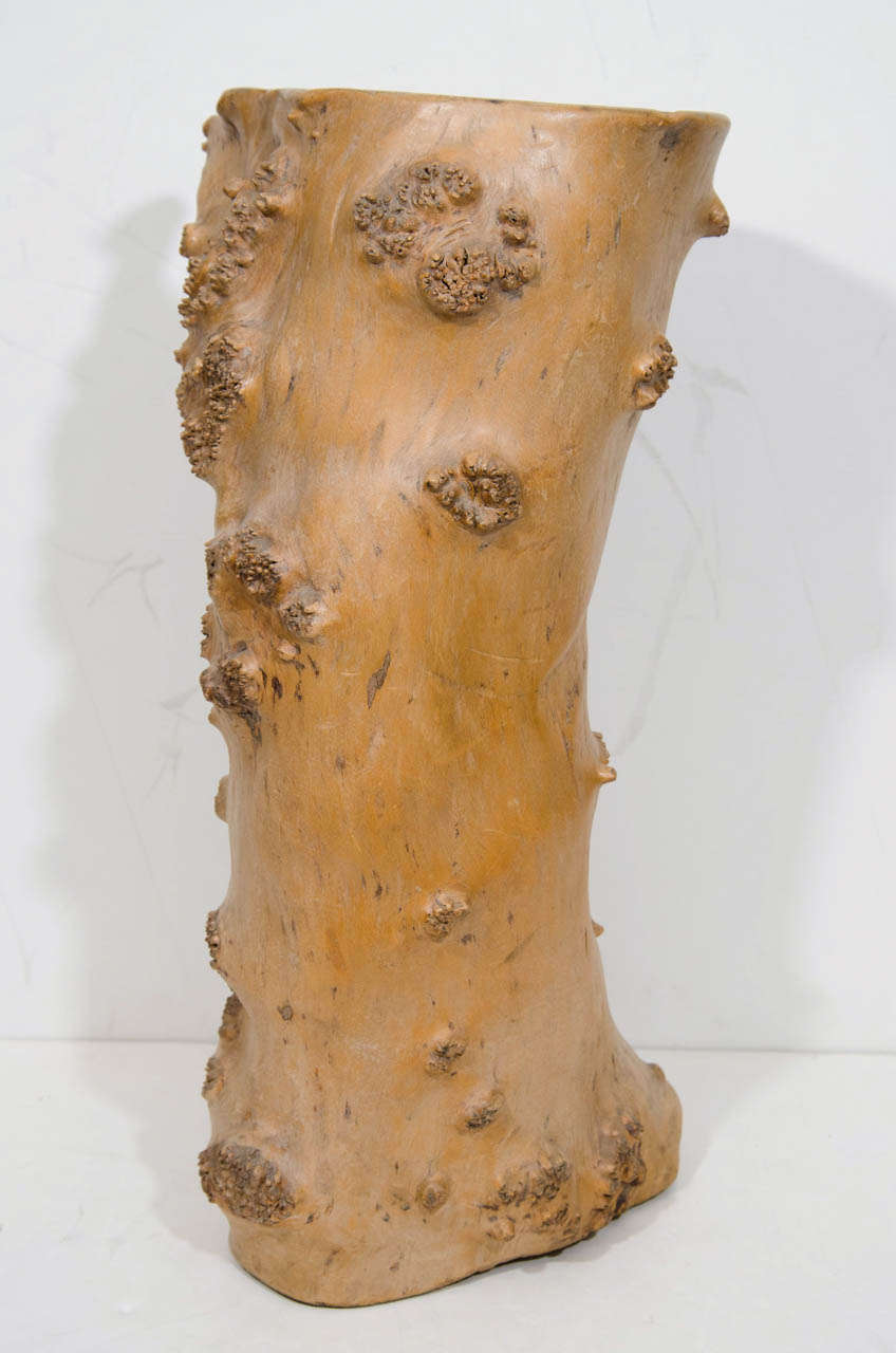 A Meiji Period Ikebana Bleached Willow Wood Flower Vase For Sale at 1stDibs wood ikebana vase