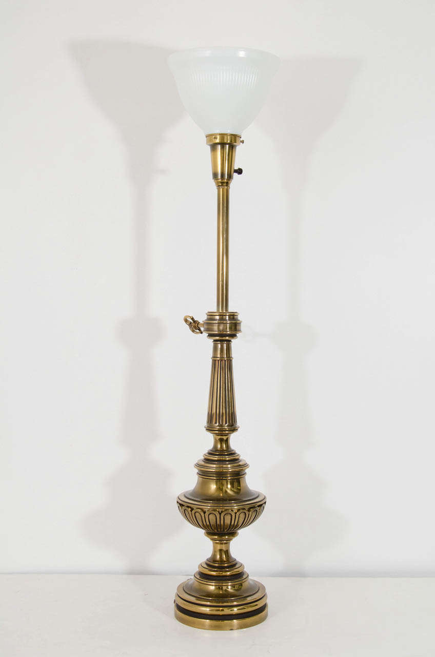 A Mid Century Pair of Torchiere Table Lamps by Stiffel at 1stDibs