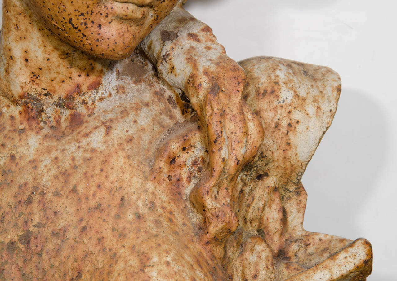 Art Nouveau Cast Iron Garden Sculpture of a Woman at 1stDibs cast