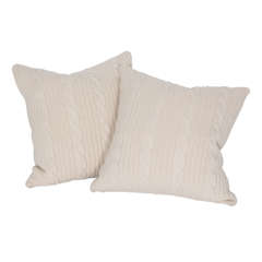 Ivory Cashmere Cable Knit Pillow Ivory Cashmere Cable Knit Pillow