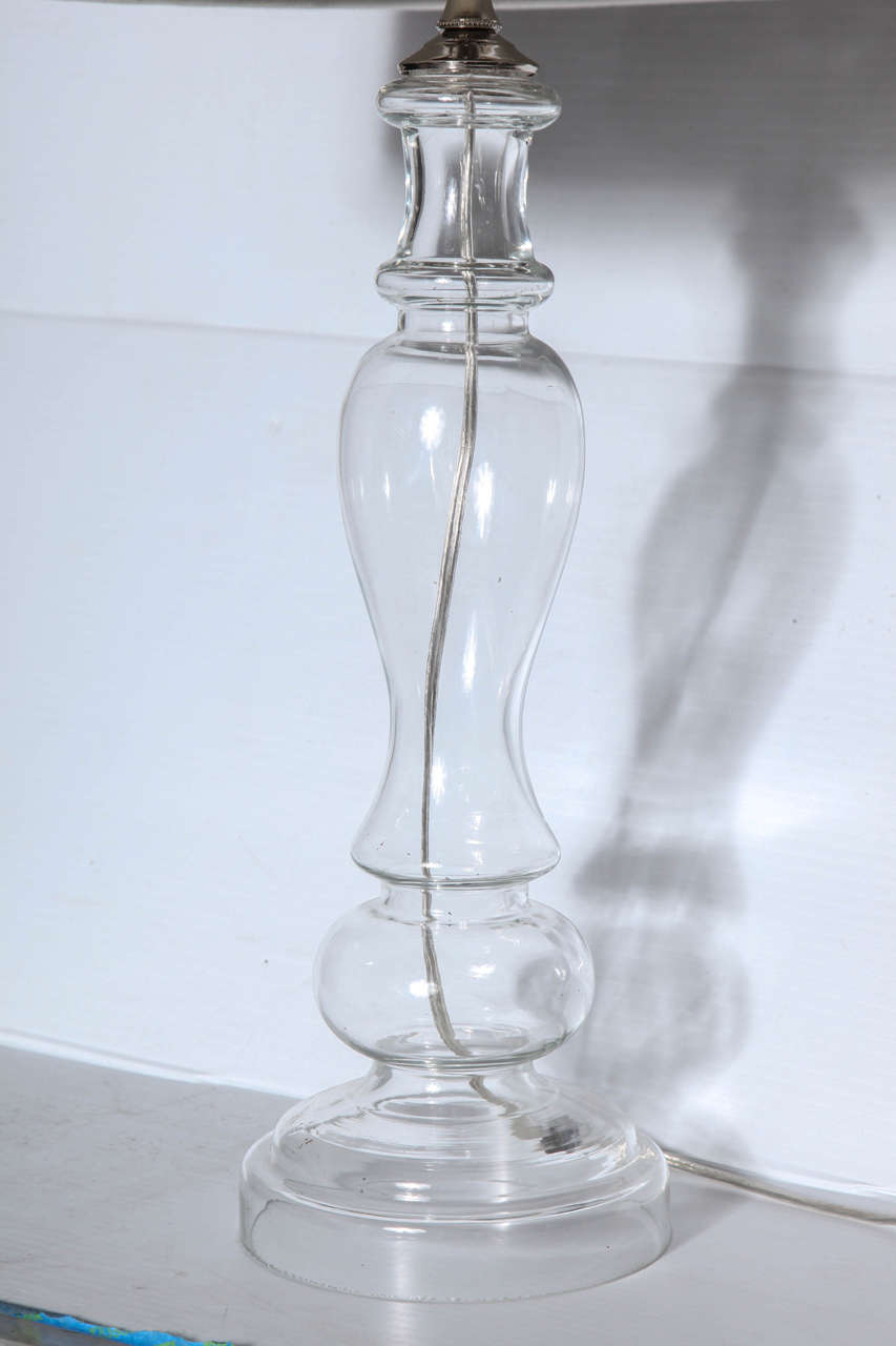 Modern Pair of American Art Glass Table Lamps