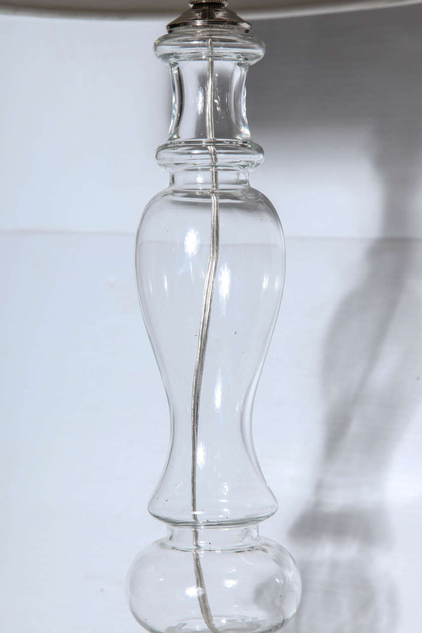 Late 20th Century Pair of American Art Glass Table Lamps