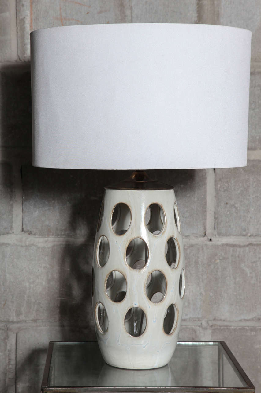 Mid-20th Century Pair of Mid Century Ceramic Table Lamps