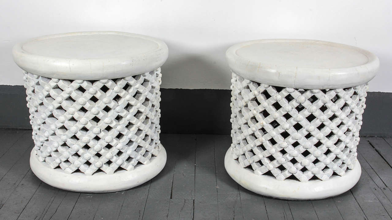 Hand carved, wood, African Cameroon stools, one available.