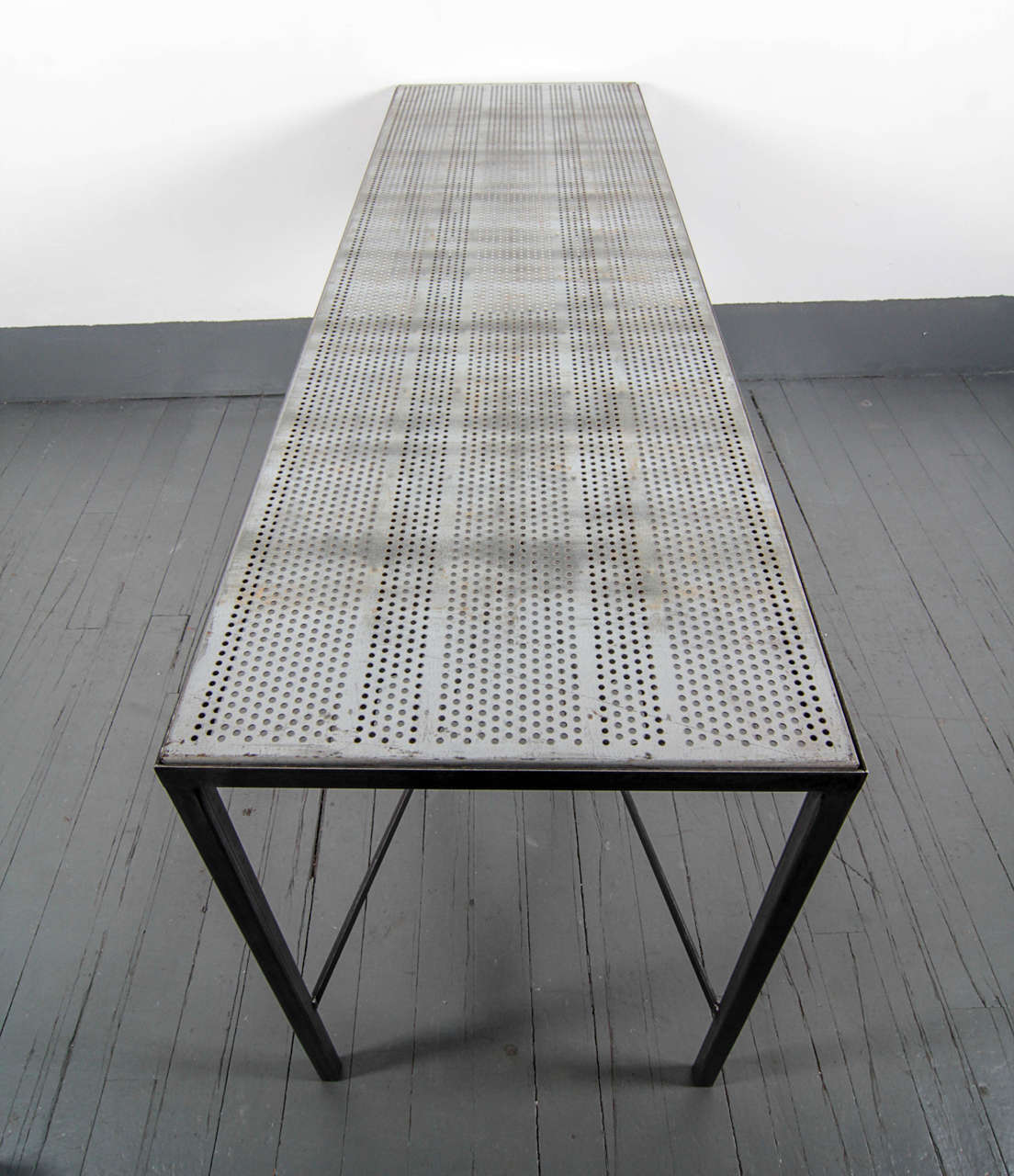 French Perforated Metal Table In Good Condition In New York, NY