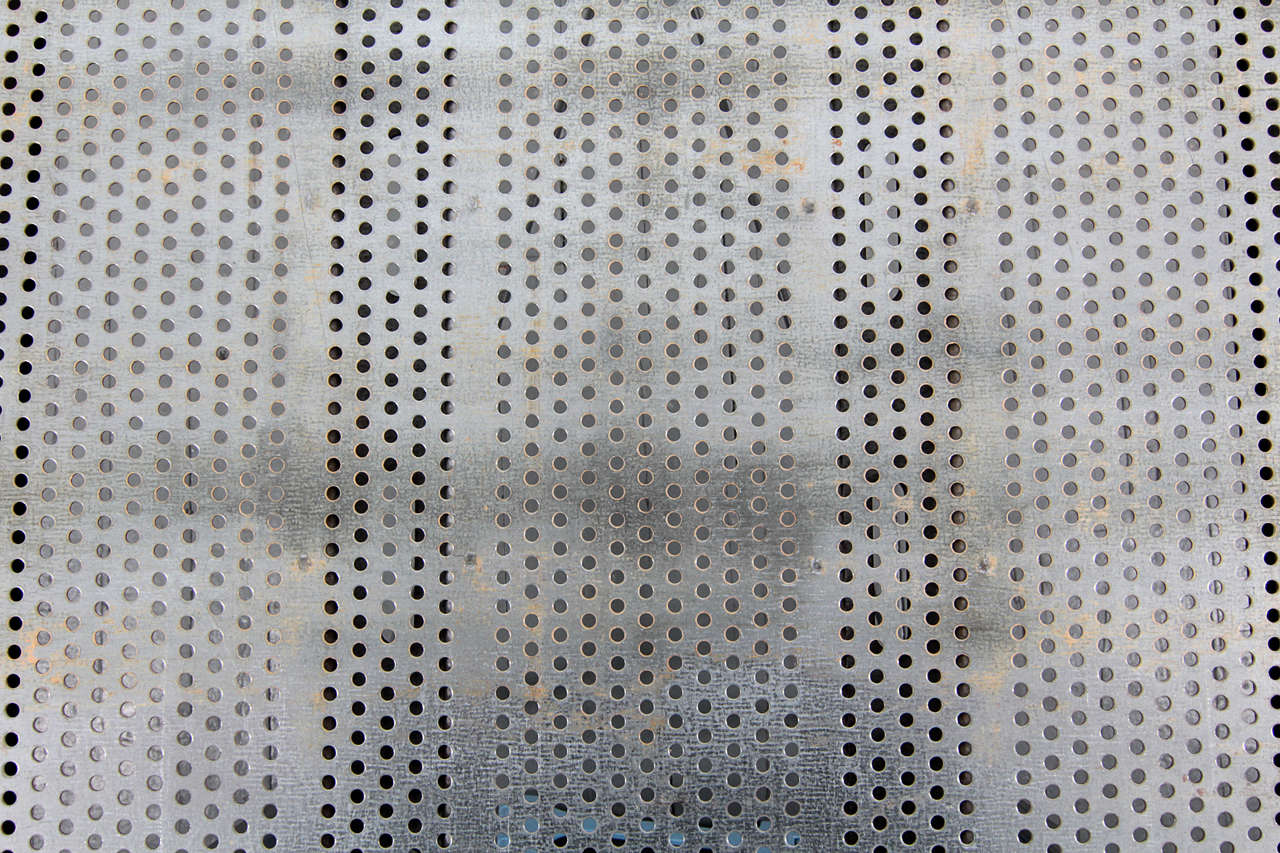 Mid-20th Century French Perforated Metal Table
