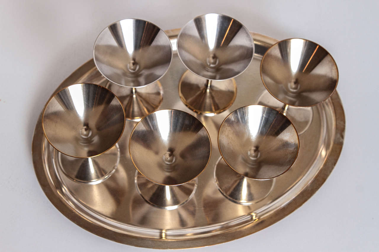Art Deco Silver Plate Cocktail Set by WMF Germany 4