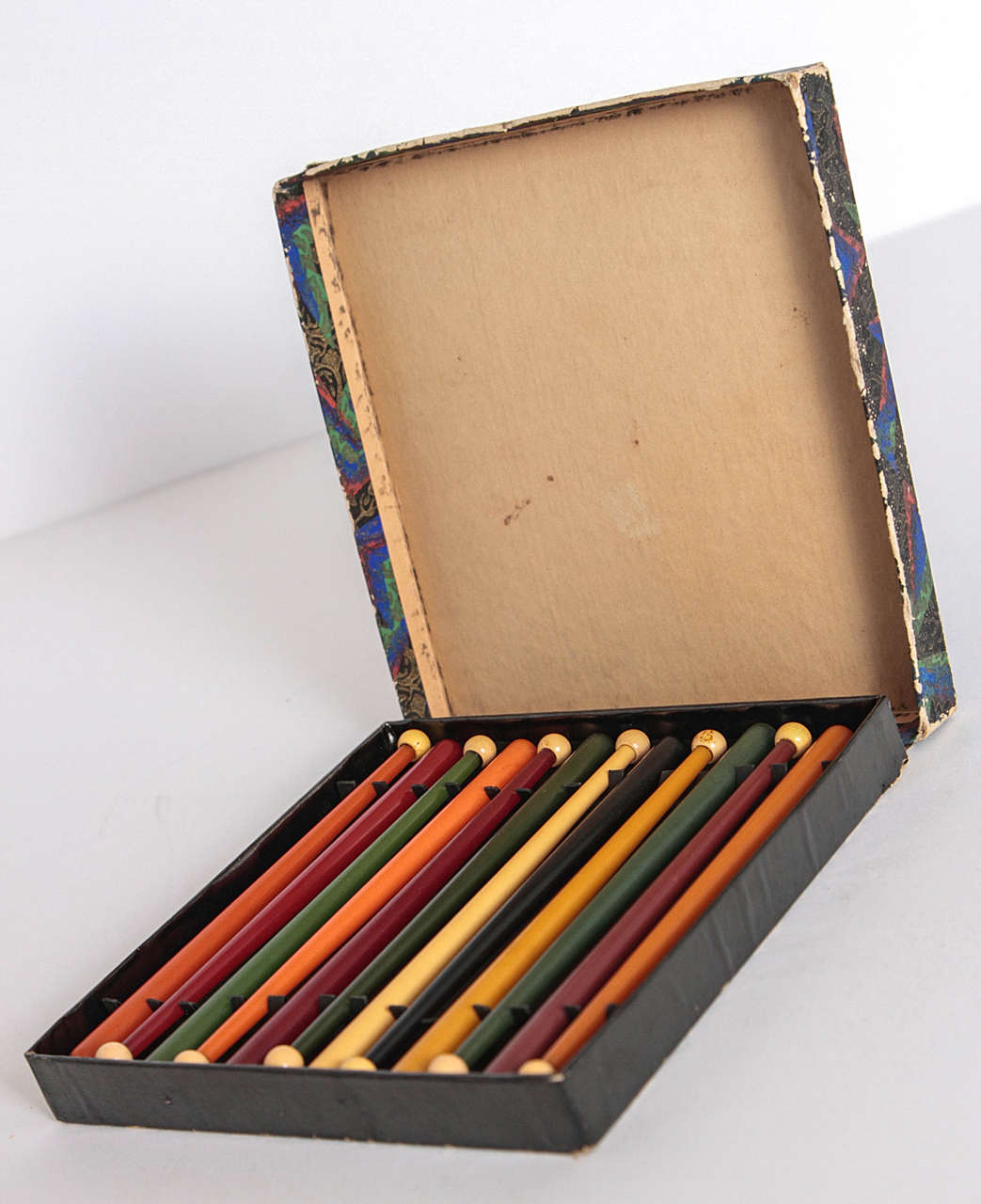 Original Art Deco Machine Age Catalin Cocktail Muddlers in Original Box 4