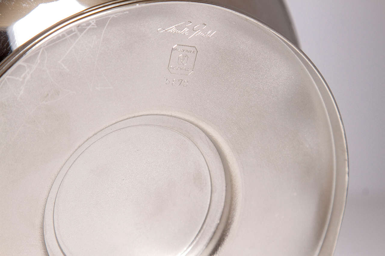Signed Lurelle Guild for International Silver Art Deco Orb Vase For Sale 3