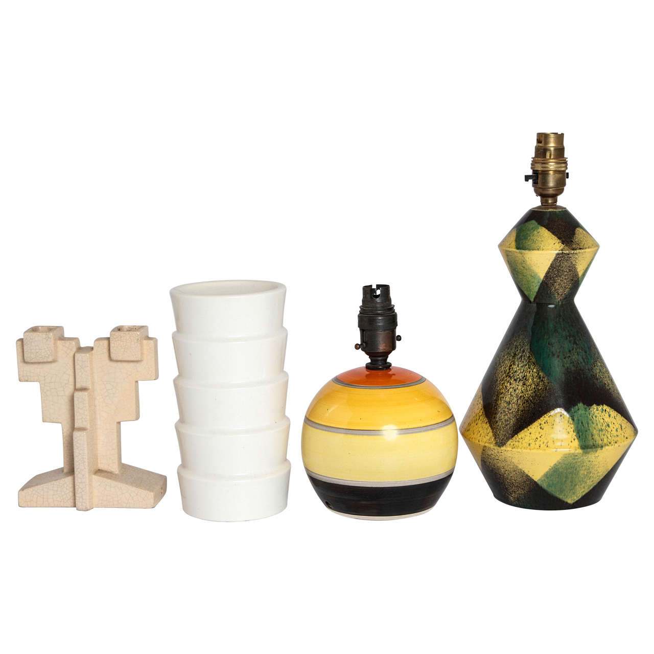 European Modernist Ceramic Lamps by Lallemant, Murray, Cooper, Guillard