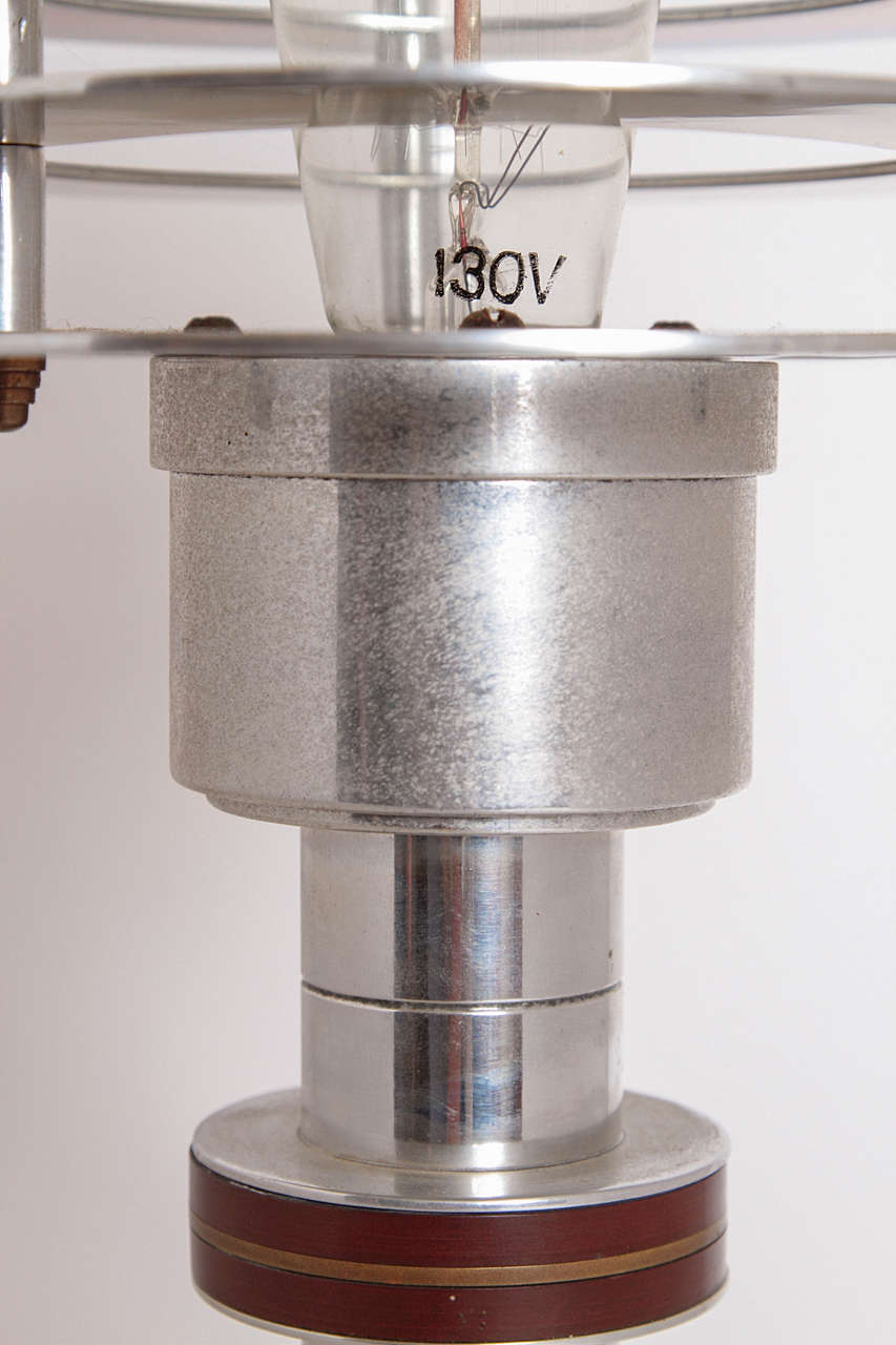Machine-Made Original Pattyn Products Machine Age Aluminum, Bakelite and Brass Table Lamp