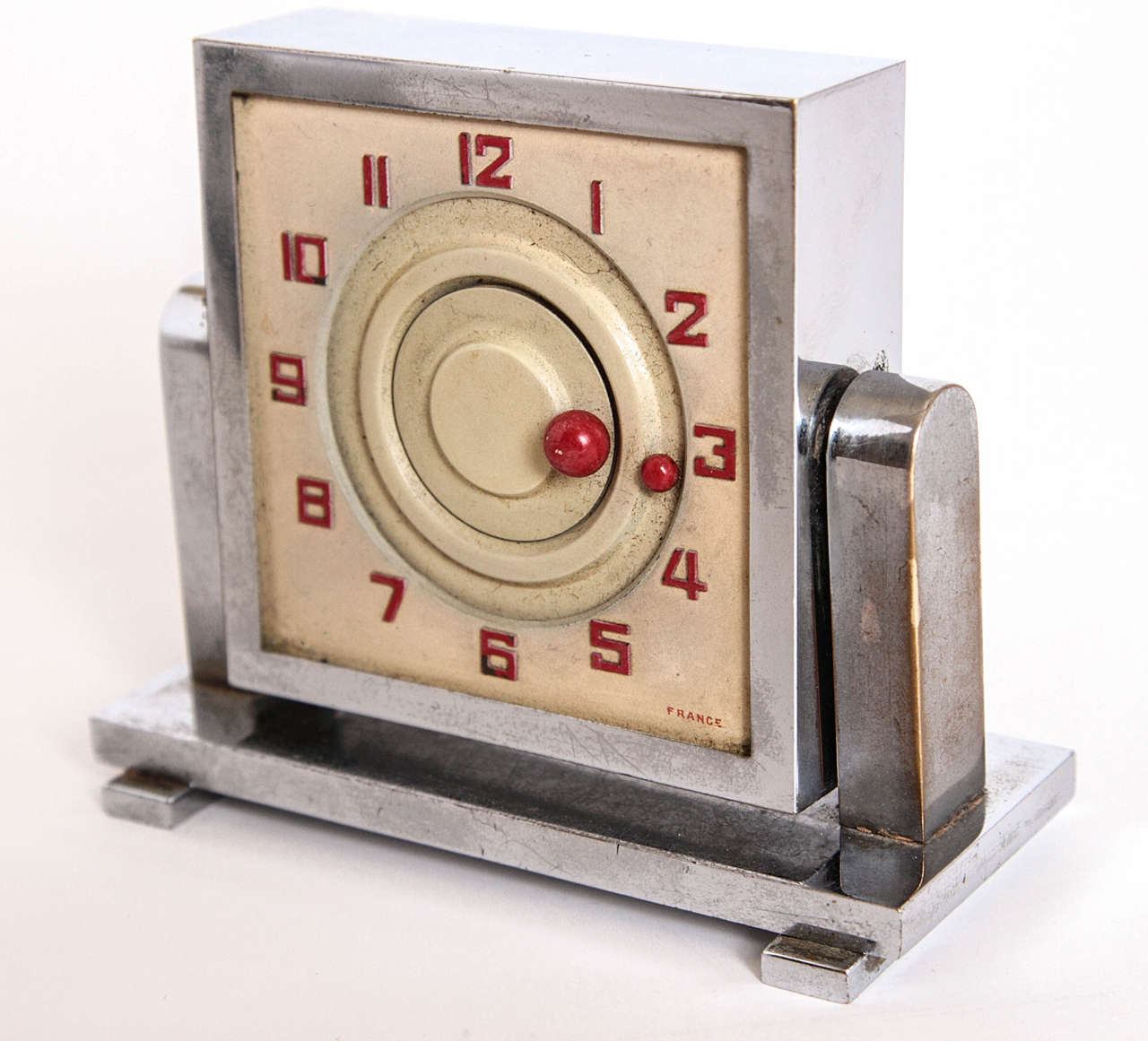 French Art Deco Clock Moon and Sun Manual Wind EightDay Clocks, Six