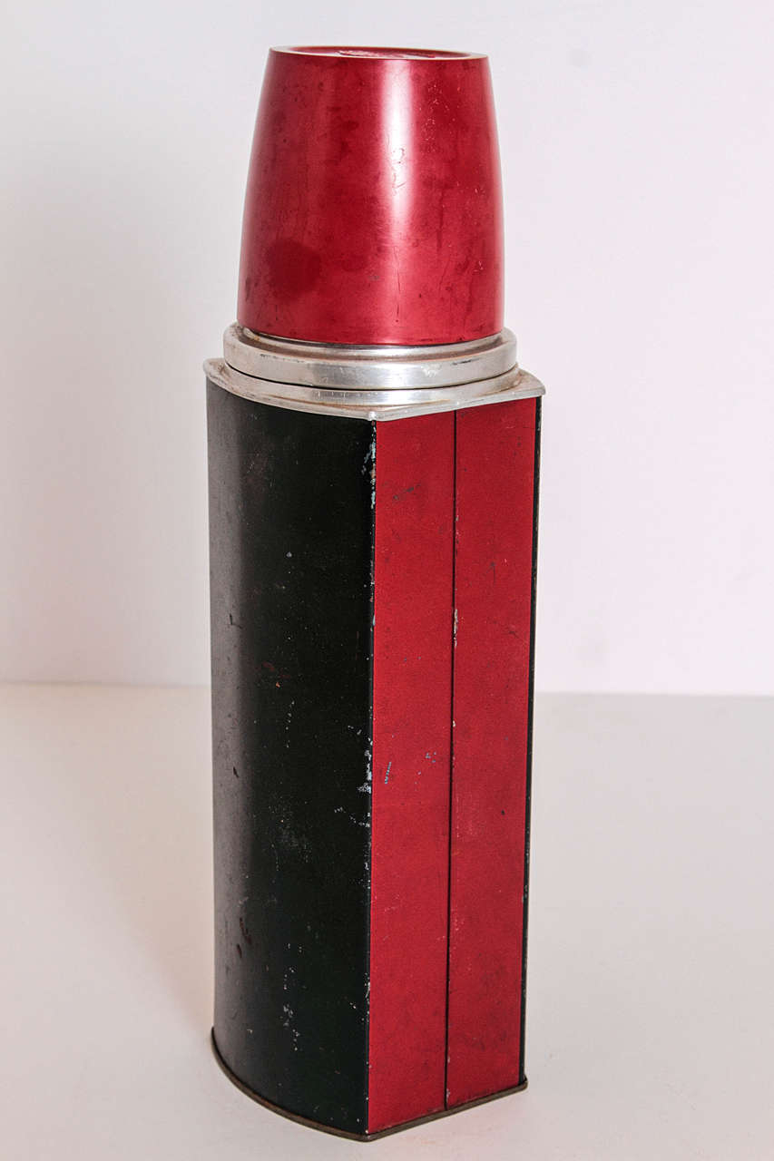 Rare Patented Machine Age Thermos Design by Henry Dreyfuss For Sale at