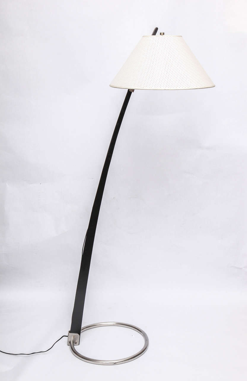 J.T. Kalmar Floor Lamp Mid Century Modern Austria 1950's In Good Condition For Sale In New York, NY
