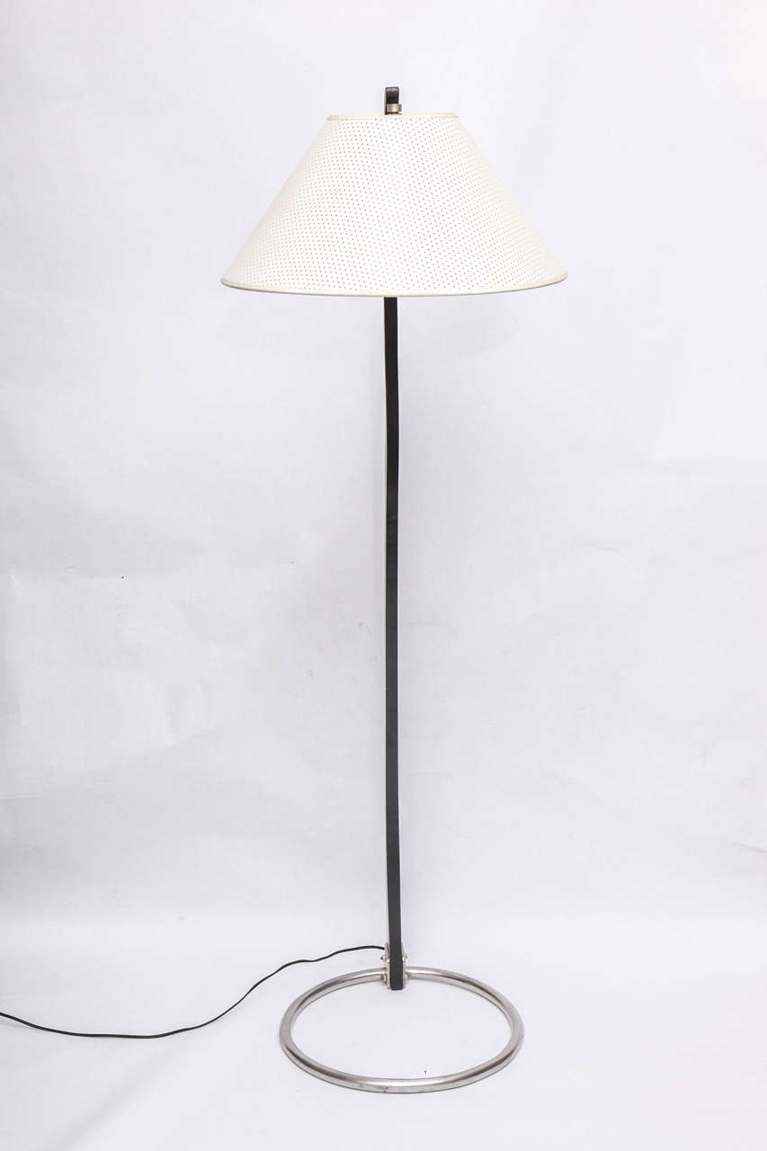 Metal J.T. Kalmar Floor Lamp Mid Century Modern Austria 1950's For Sale