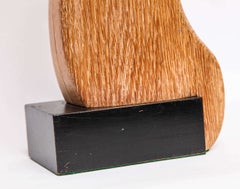 Table Lamps Pair Mid Century Modern Sculptural form wood America 1940's