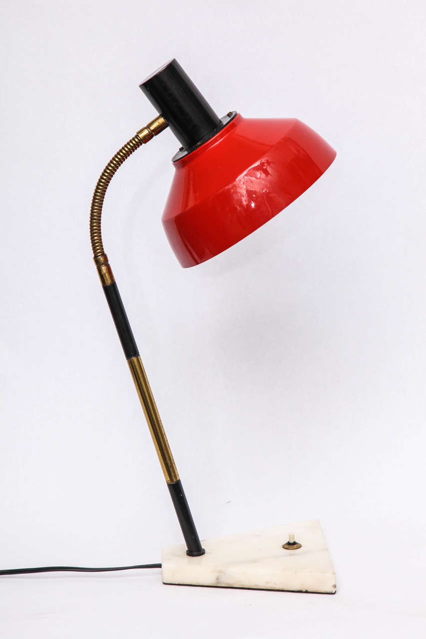 A 1950s articulated table lamp by Stilux.