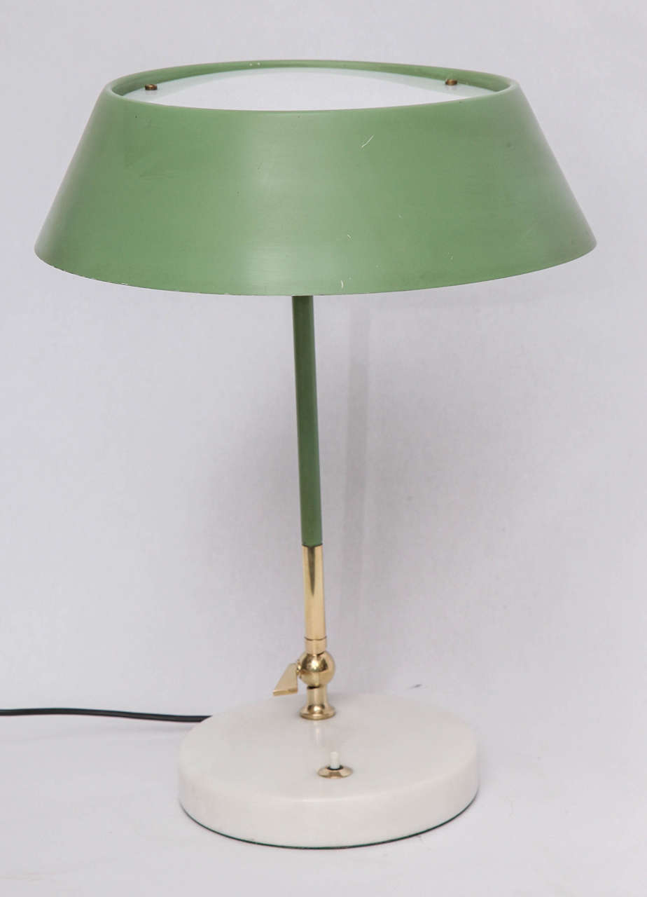 Brass 1950s Articulated Table Lamp Signed Stilux