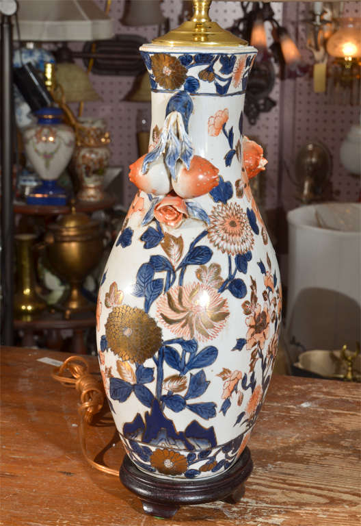 Hand-Painted Pair, Asian Porcelain Jars as table lamps