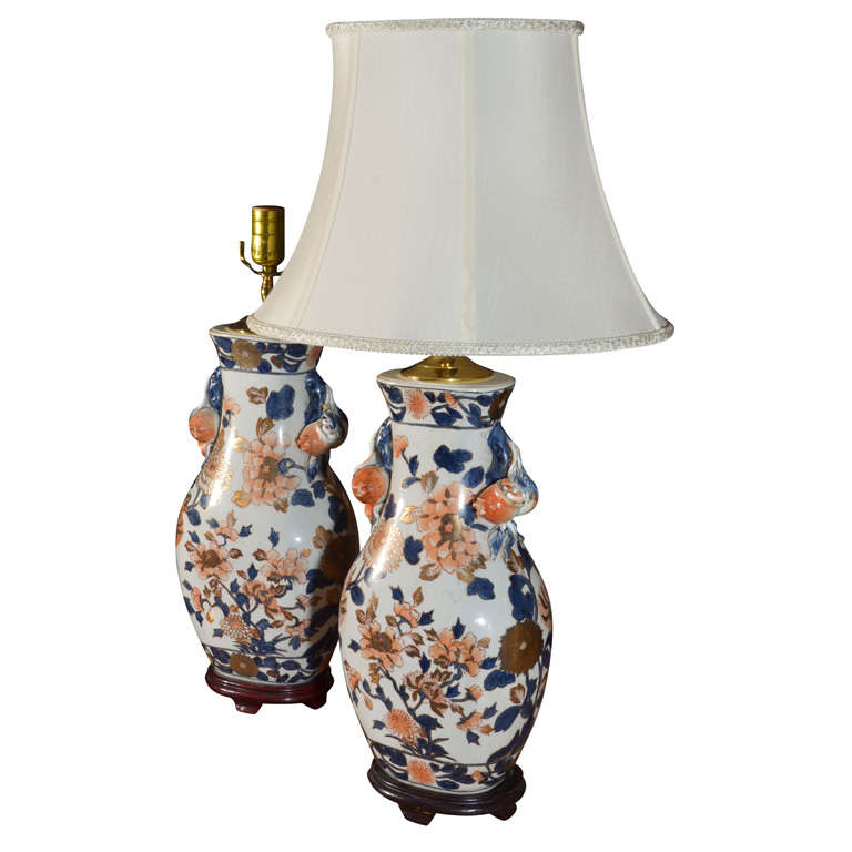 Pair, Asian Porcelain Jars as table lamps