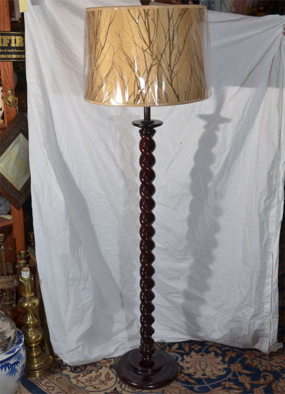Jacobean Styleturned Floor Lamp At 1stdibs Jacobean Style Turned Spiral Floor Lamp One Light Shown With Canterbury Roseart
