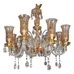 Antique Bakewell, Page and Bakewell Crystal Chandelier