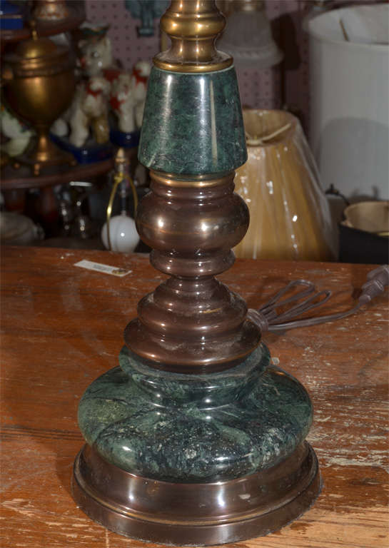 Pair, Asian Bronze with green marble inserts. For Sale 1