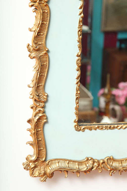 French 19th Century Gilt and Lacquered Mirror 3
