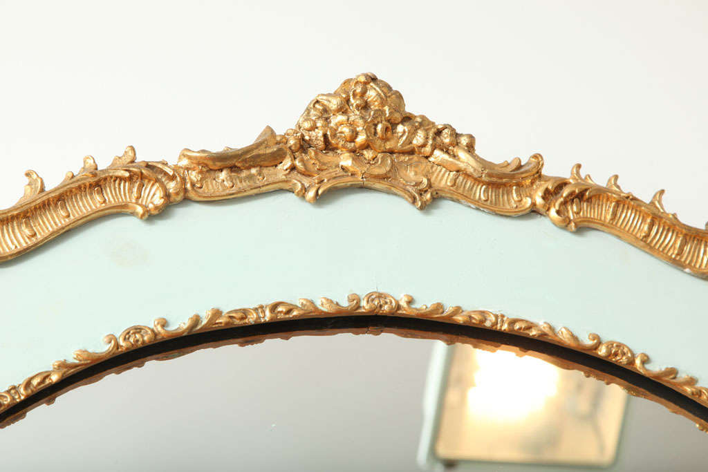 French 19th Century Gilt and Lacquered Mirror 4