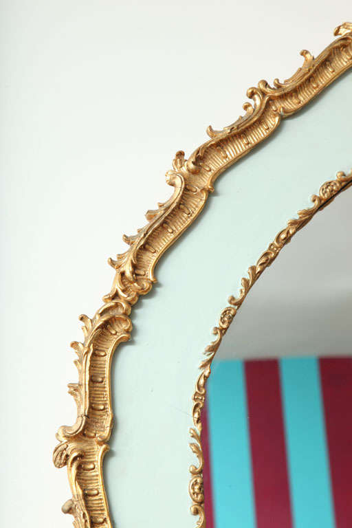 French 19th Century Gilt and Lacquered Mirror 5