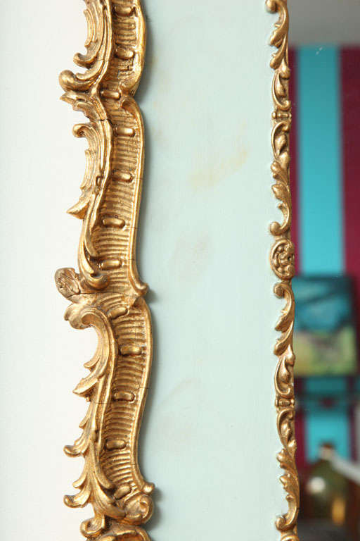 French 19th Century Gilt and Lacquered Mirror 7