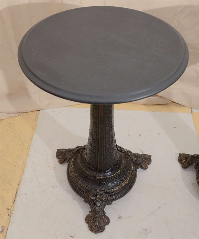 Pr. Victorian Cast Iron Pub Tables 3