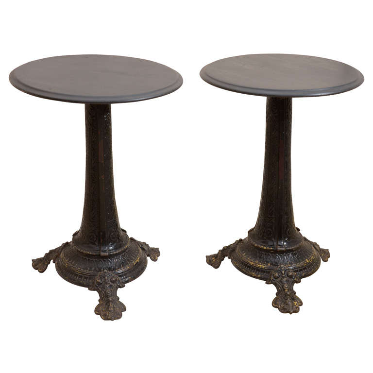 Pr. Victorian Cast Iron Pub Tables