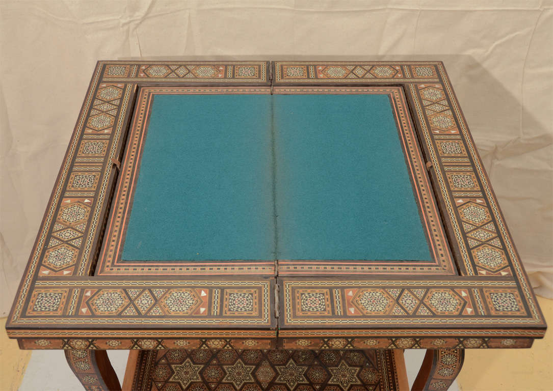 Middle Eastern Folding Inlaid Games Table 4