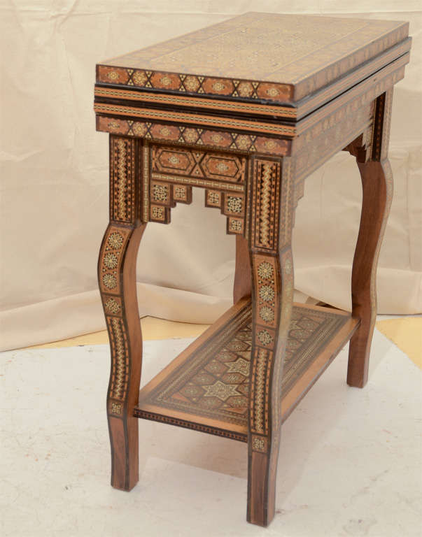 Middle Eastern Folding Inlaid Games Table 7