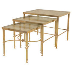 50's French Brass Stacking Table